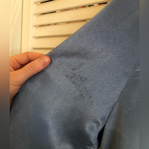 Vintage Blue Embroidered and Eyelet Long Sleeve Blouse - Picture 8 of 8